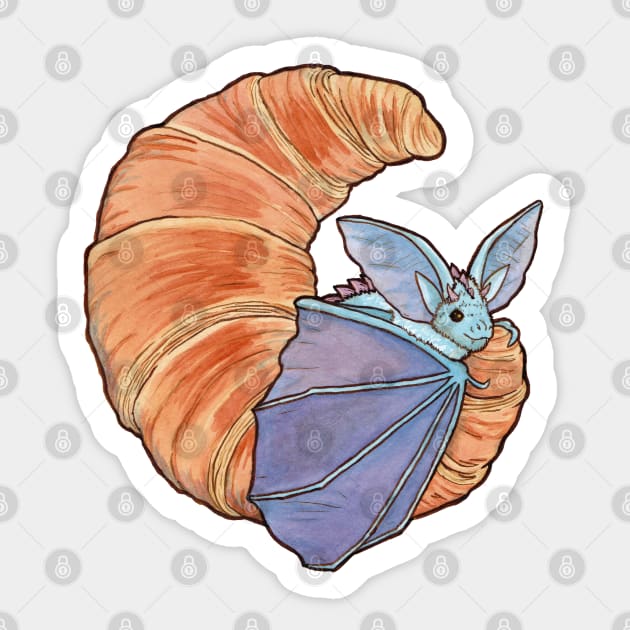 Sweet Fantasy Dragon Bat Sticker by MarinaIllustration